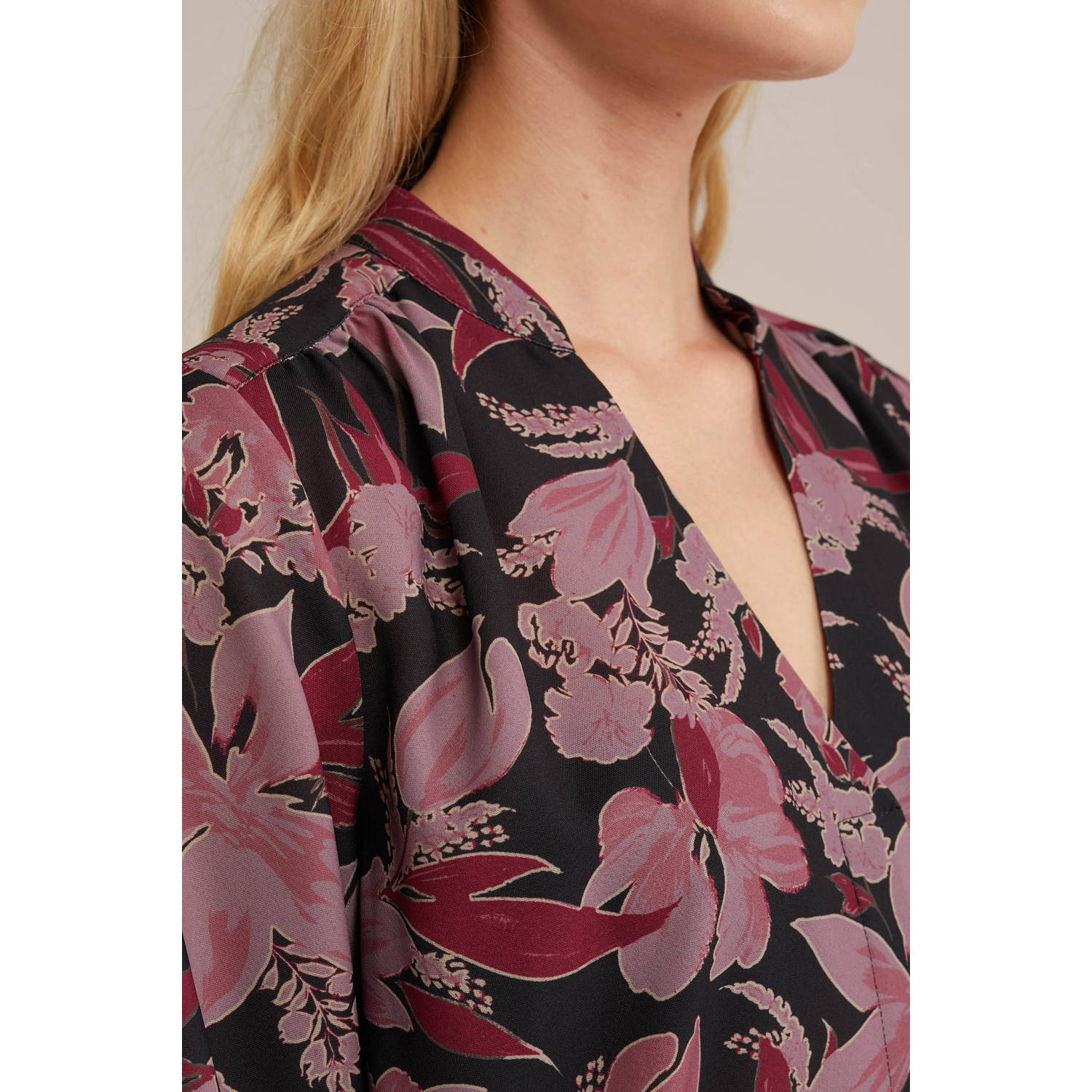 WE Fashion midi jurk zwart