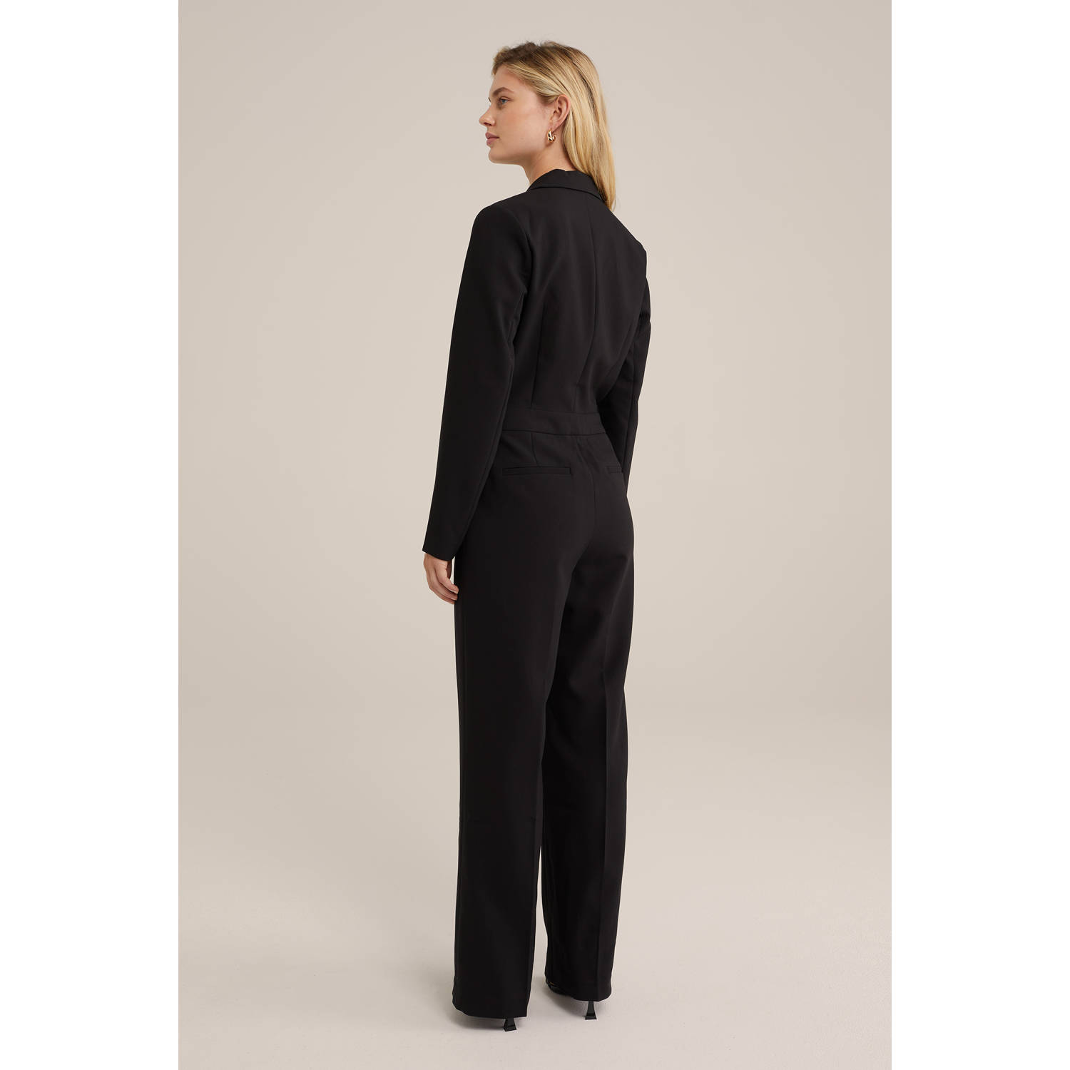 WE Fashion straight jumpsuit zwart