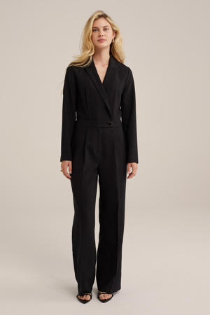straight jumpsuit zwart