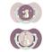 Difrax LOVI Dynamische Fopspeen 0 tot 6M - Glow in the Dark -  Roze - 2 st.