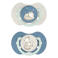 Difrax LOVI Dynamische Fopspeen 18+M - Glow in the Dark - Blauw - 2 st.