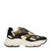 Poelman Tokio chunky leren sneakers zwart/cognac