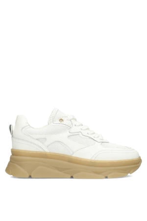 Jana chunky leren sneakers wit