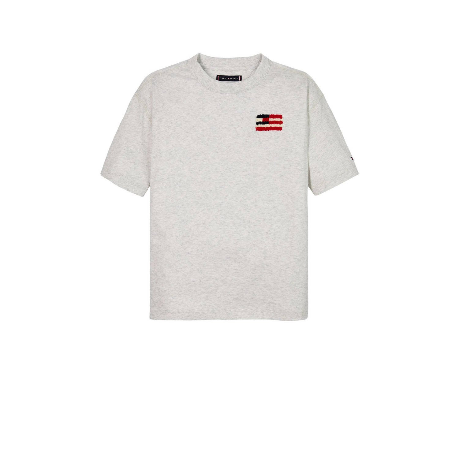TOMMY HILFIGER Jongens Polo's & T-shirts Hilfiger Flag Terry Emb Tee Ss Lichtgrijs