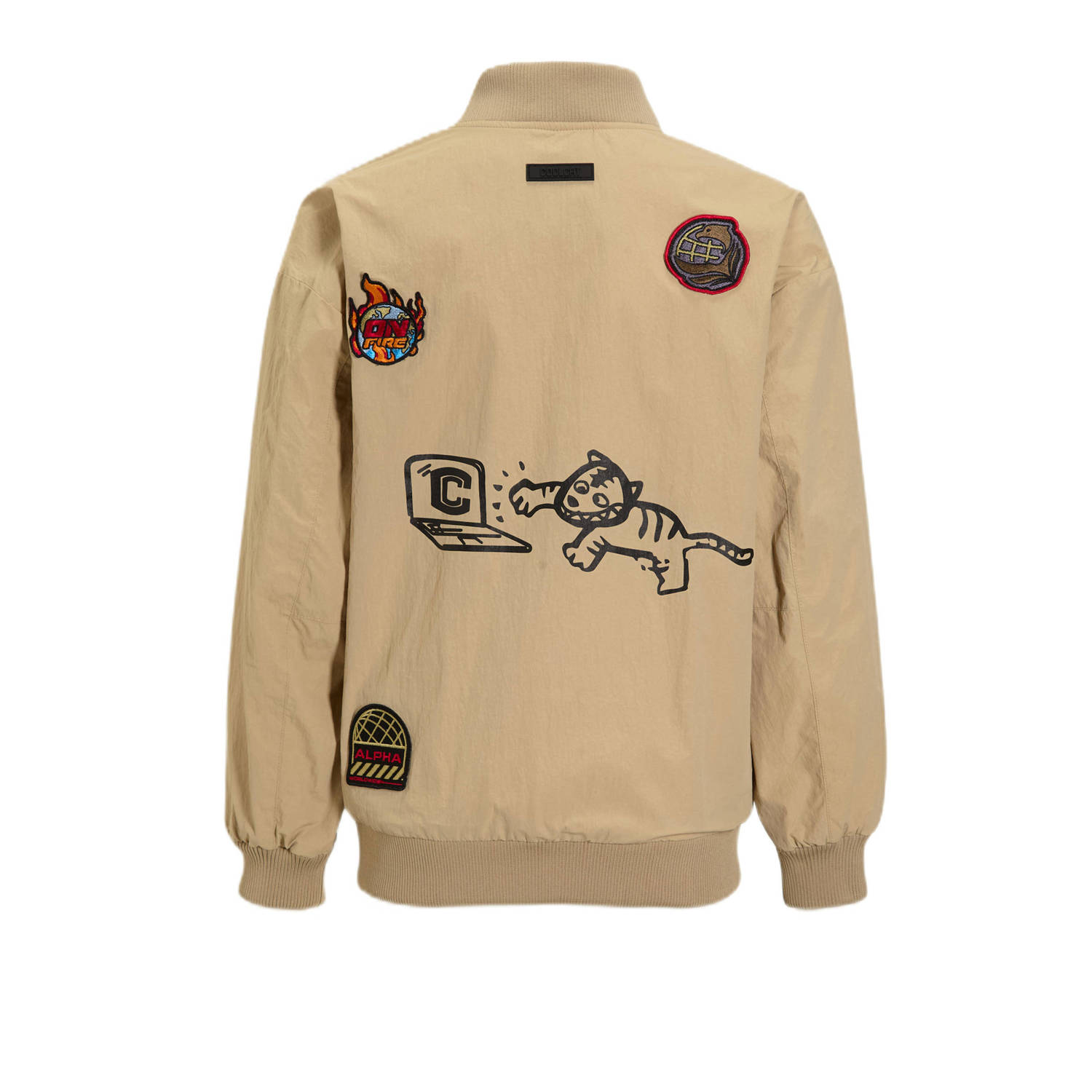 Coolcat jas Jimmy met printopdruk beige