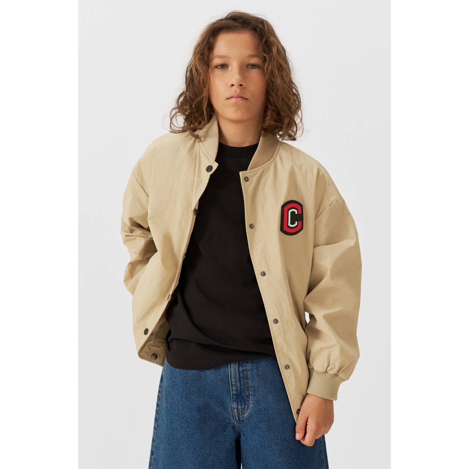 Coolcat jas Jimmy met printopdruk beige