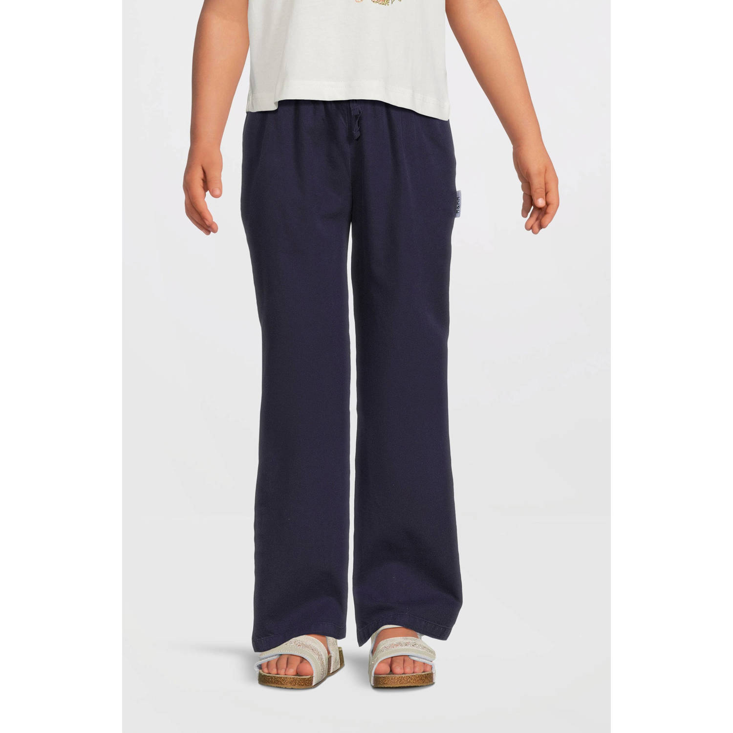 Me & My Monkey wide leg broek donkerblauw