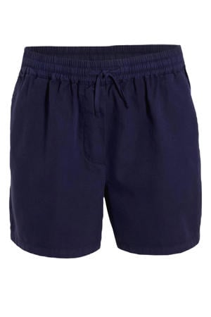 twill korte broek donkerblauw