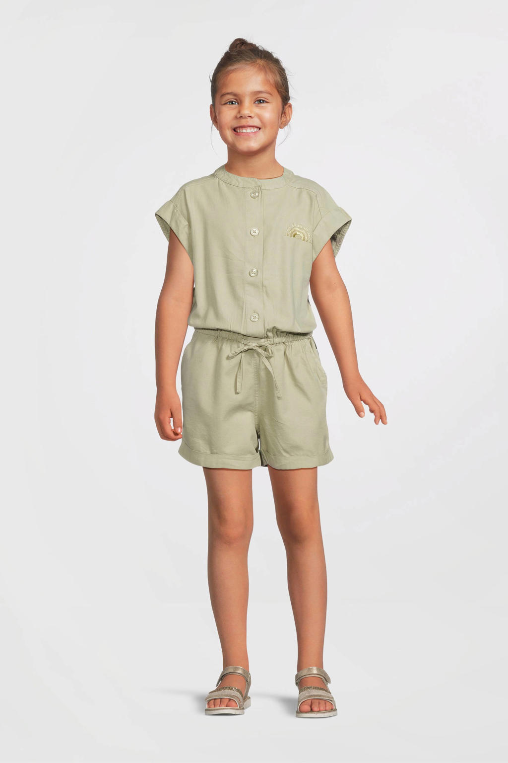 Me & My Monkey twill jumpsuit lichtkhaki