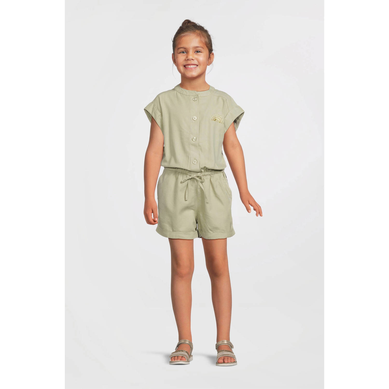 Me & My Monkey twill jumpsuit lichtkhaki