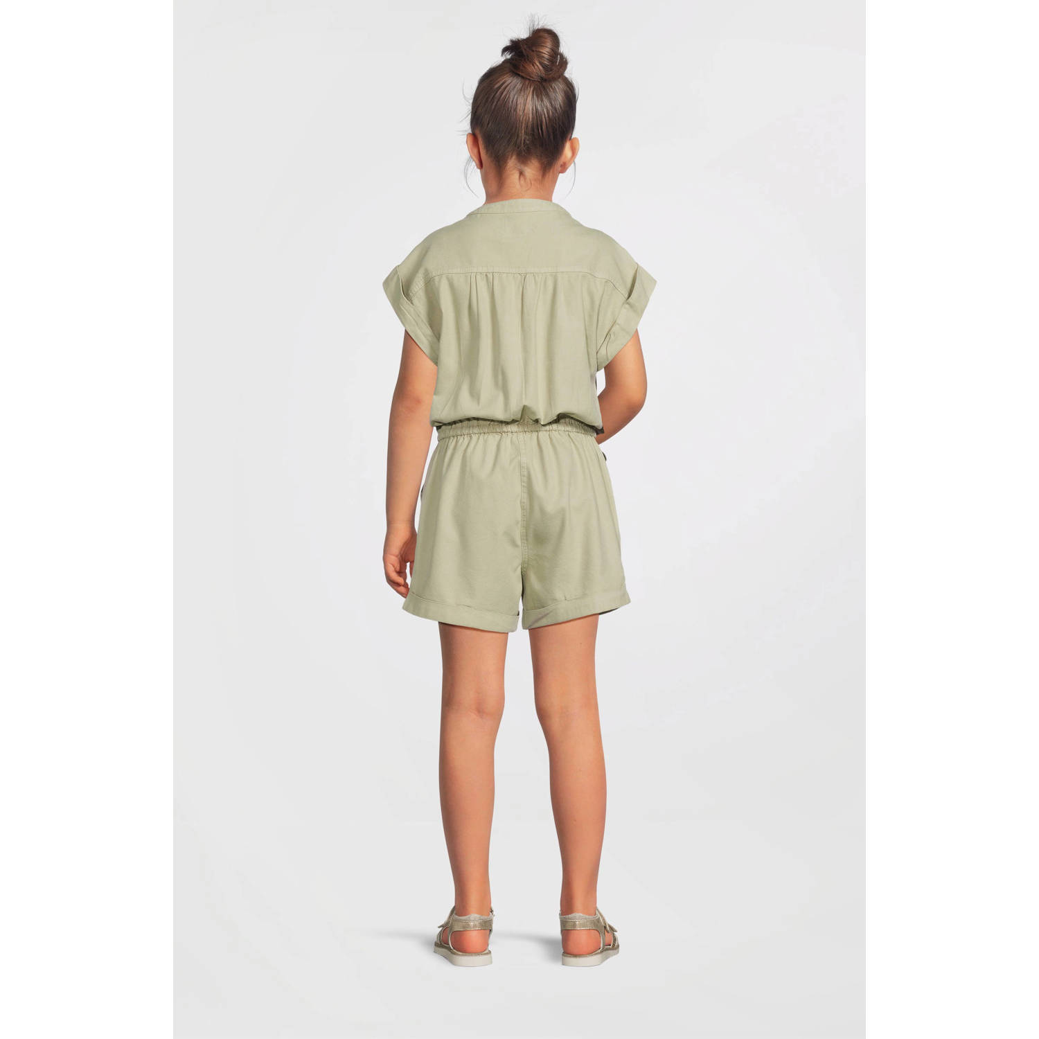 Me & My Monkey twill jumpsuit lichtkhaki