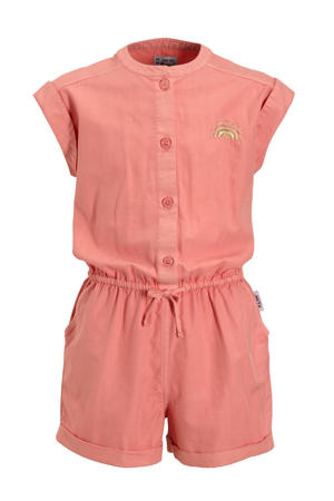 twill jumpsuit peach