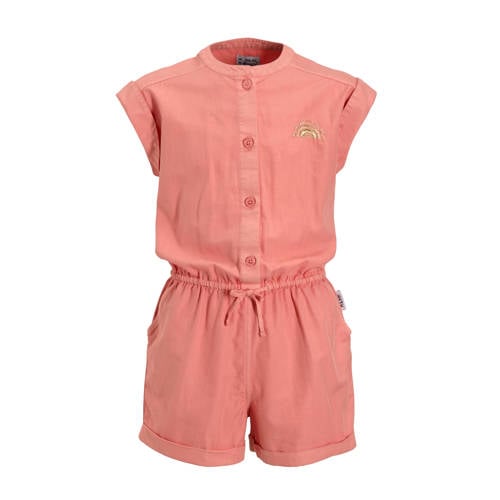 Me & My Monkey twill jumpsuit peach afbeelding