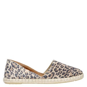 Leren espadrilles panterprint