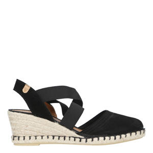 Mila Serraje  suède espadrilles zwart