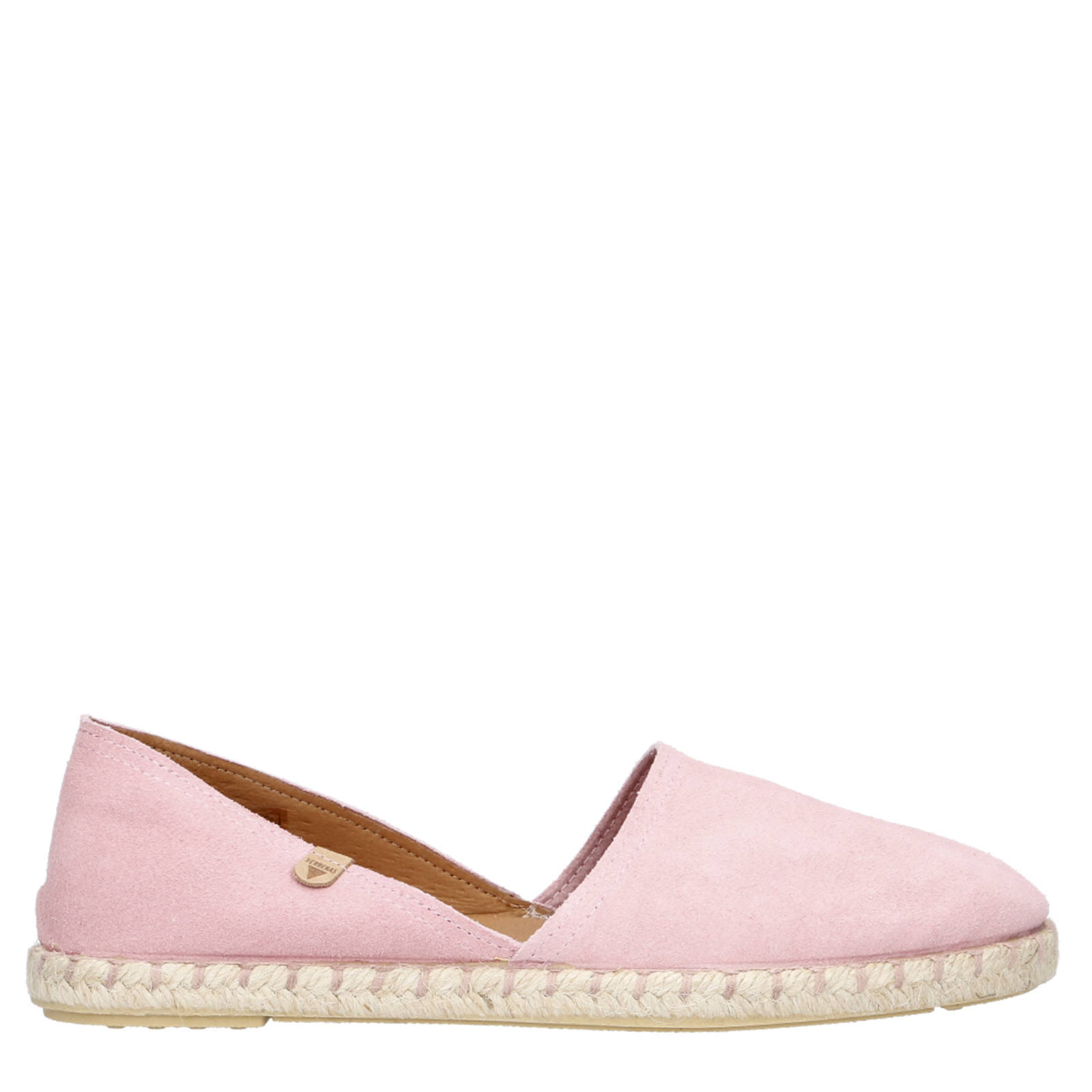 Verbenas Carmen Serraje leren espadrilles lichtroze | wehkamp