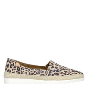 Noa Leopard  suède espadrilles beige/bruin