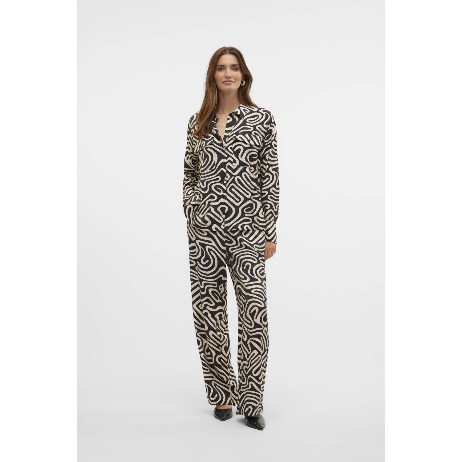 VERO MODA straight broek zwart