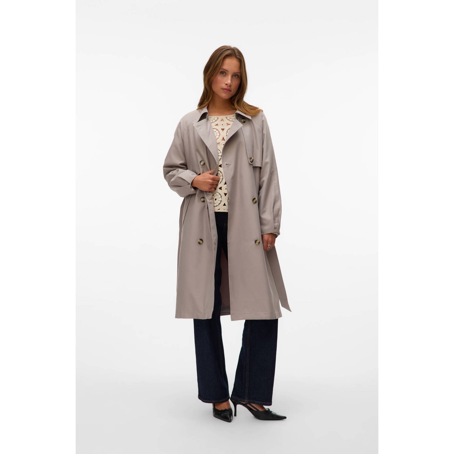 VERO MODA trenchcoat zand