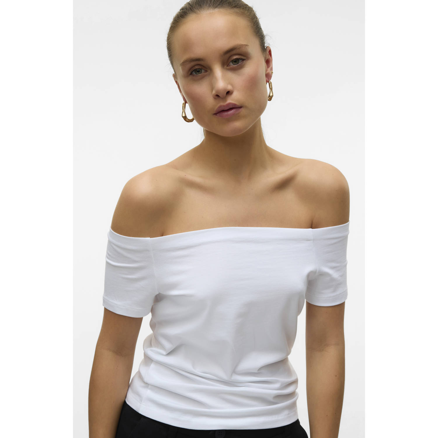 Vero Moda Shirt met korte mouwen VMPANDA OFF-SHOULDER TOP JRS GA NOOS
