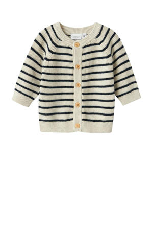 vest beige grof gebreid