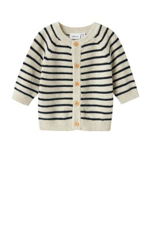 vest beige grof gebreid