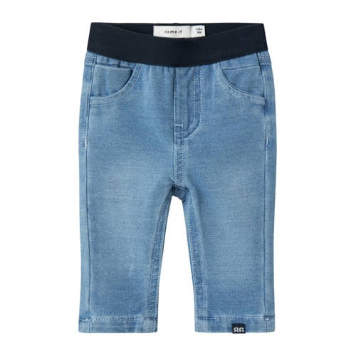 NAME IT BABY baby slim fit jeans NBMSILAS Light blue denim afbeelding