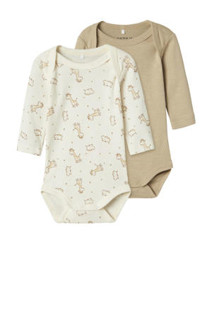 romper NBNBODY - zand/ecru (set van 2)