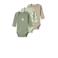 NAME IT BABY romper NBMBODY - groen/beige (set van 3)