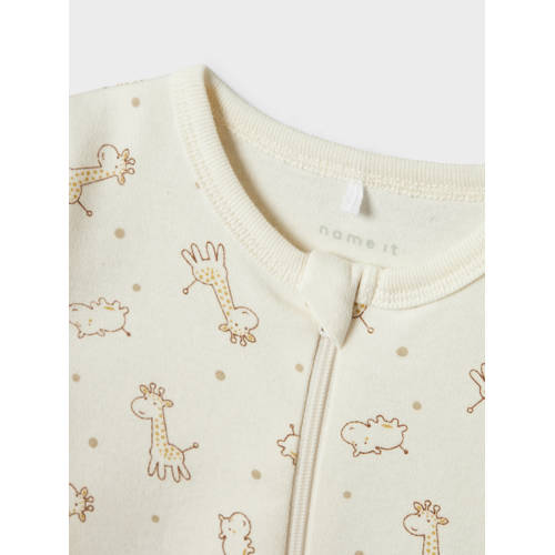NAME IT BABY pyjama NBNNIGHTSUIT - set van 2 zand/ecru afbeelding