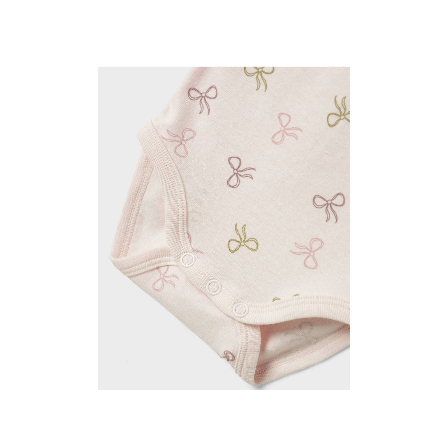 NAME IT BABY romper NBFBODY set van 3 mauve roze ecru