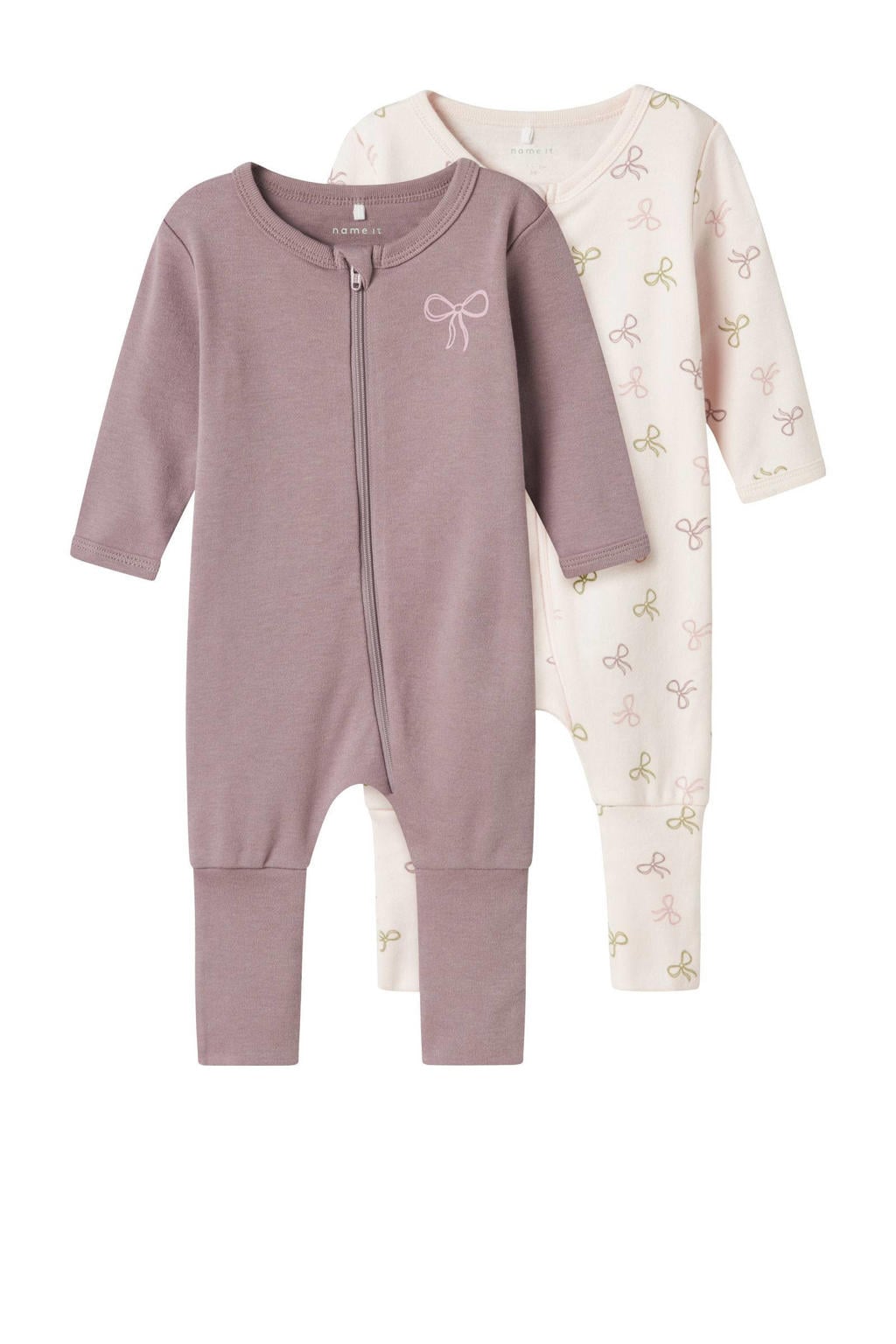 NAME IT BABY pyjama NBFNIGHTSUIT - roze/lichtroze (set van 2)