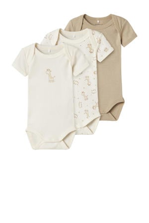 romper NBNBODY - set van 3 beige/zand