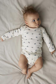 thumbnail: NAME IT BABY romper NBMNIGHTSUIT - blauw/ecru (set van 3)