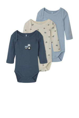 romper NBMNIGHTSUIT - set van 2 blauw/ecru
