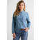 Anytime denim blouse met strass steentjes blauw