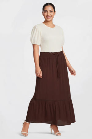 maxi crinkle rok bruin