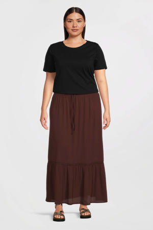 maxi crinkle rok bruin