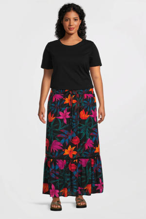 crinkle rok bloemenprint