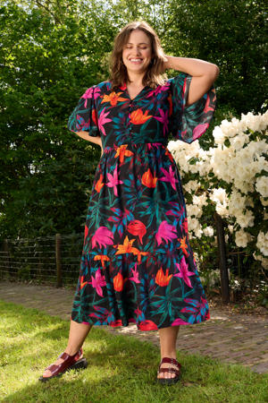 maxi jurk met bloemenprint