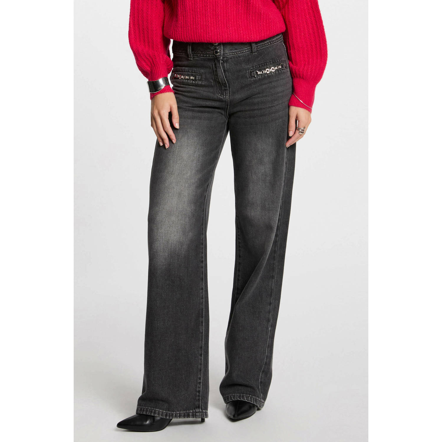 Morgan high waist grey denim jeans