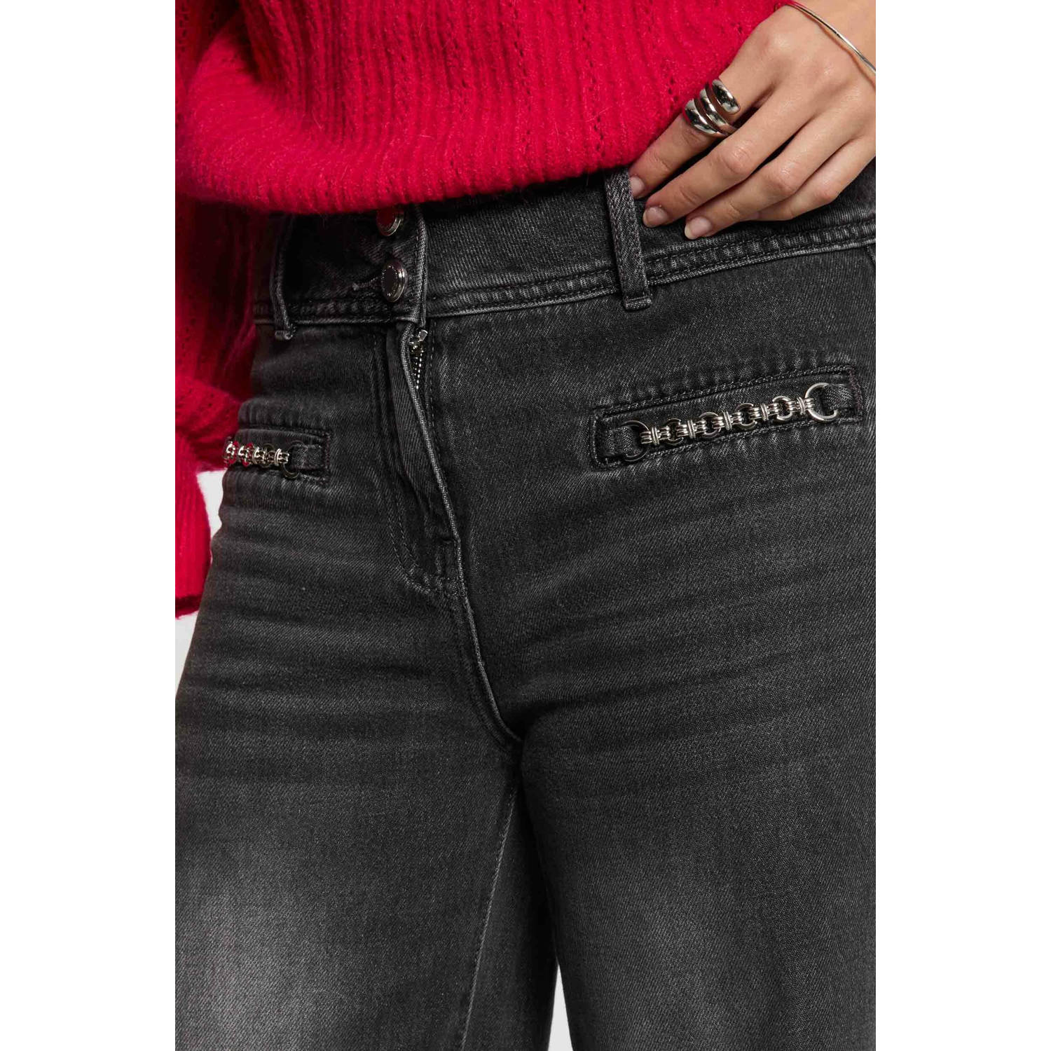 Morgan high waist grey denim jeans