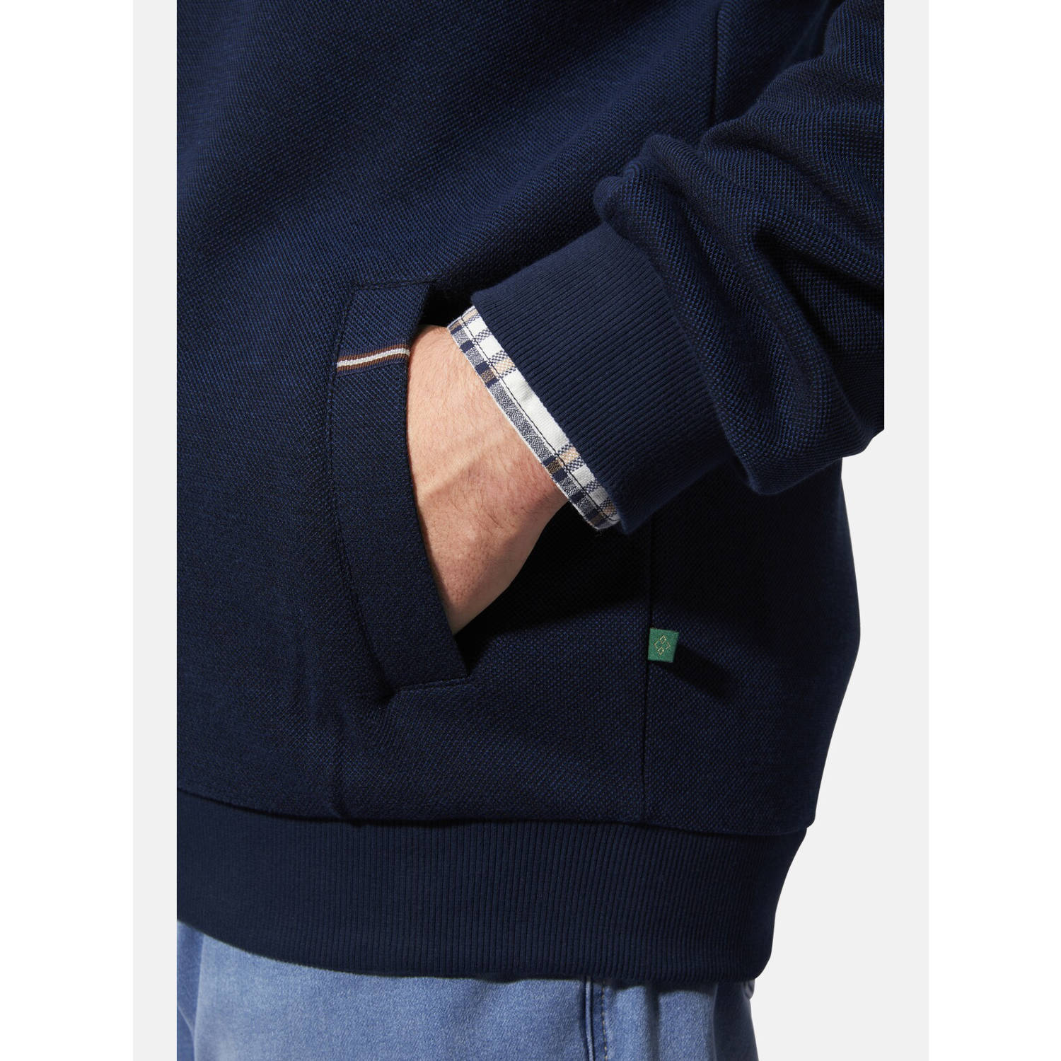 Charles Colby sweatvest donkerblauw