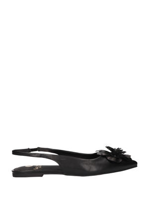   slingback loafers zwart