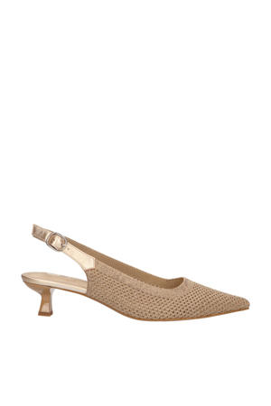   slingback pumps goud/zilver