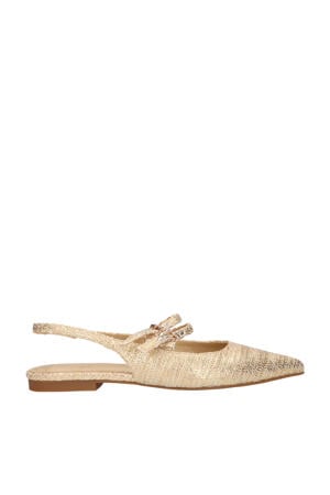 slingback loafers goud