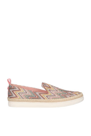   loafers met meerkleurige print roze/geel/groen
