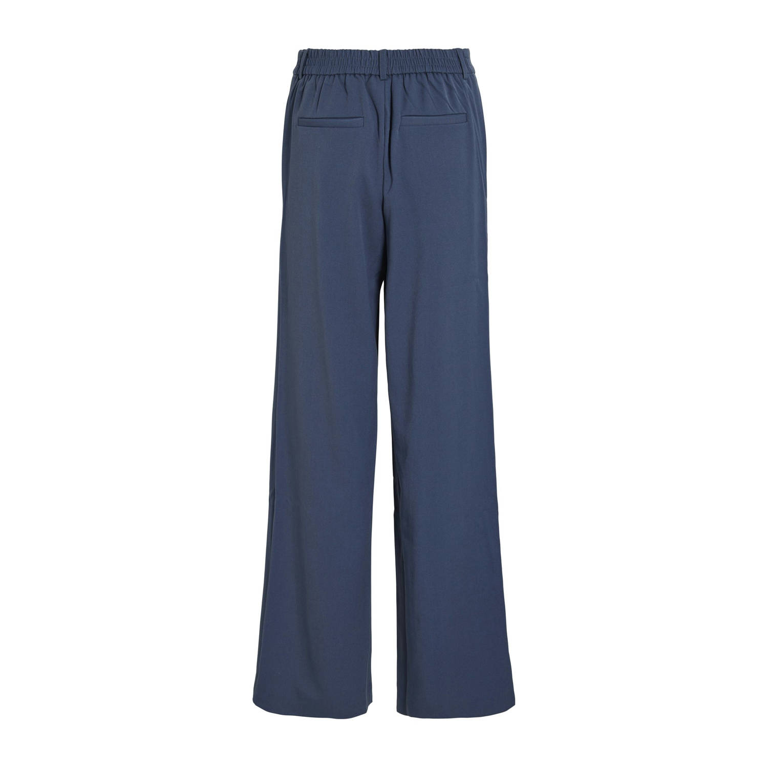 VILA high waist wide leg broek VIVARONE grijsblauw