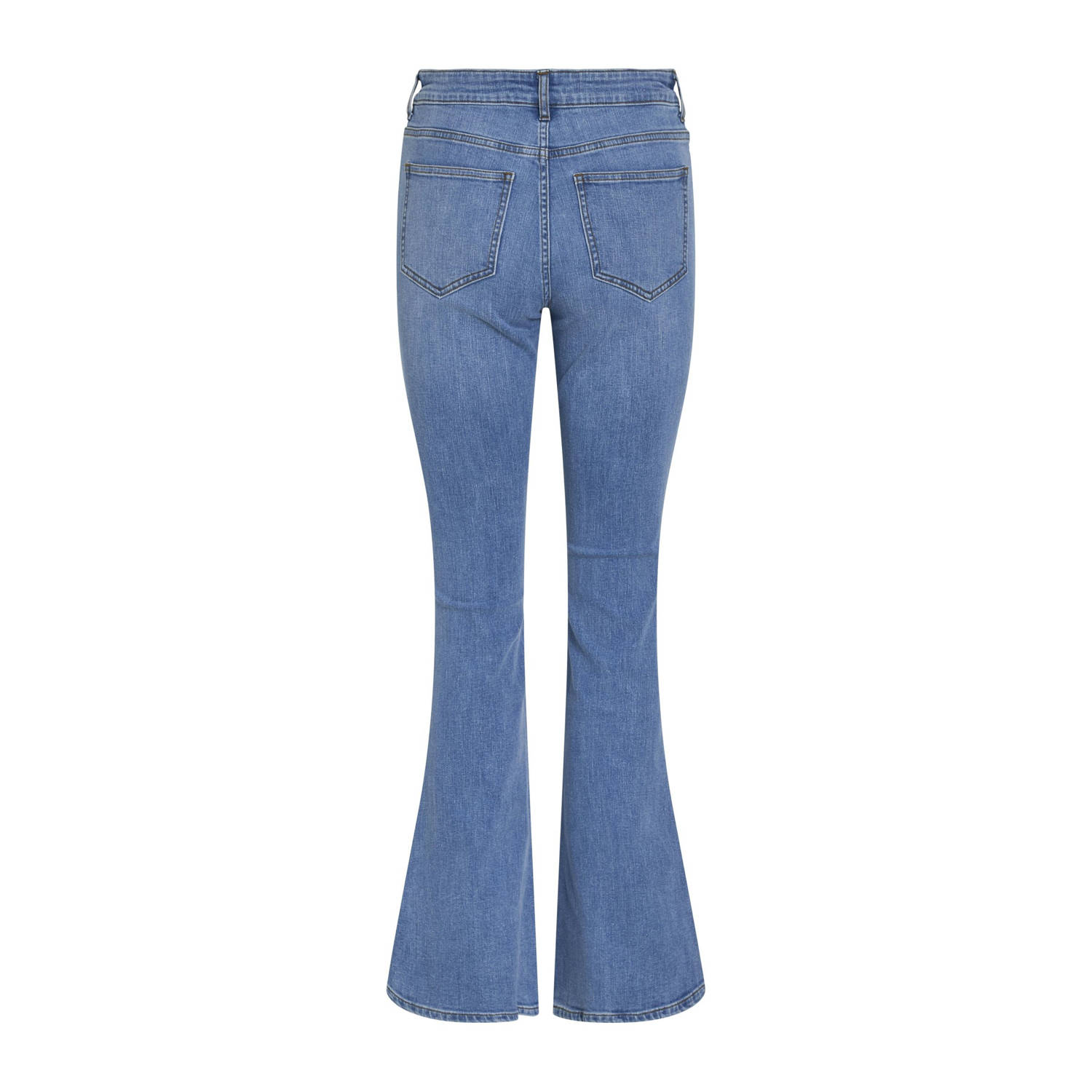 VILA regular waist flared jeans light blue denim
