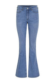 thumbnail: VILA regular waist flared jeans light blue denim